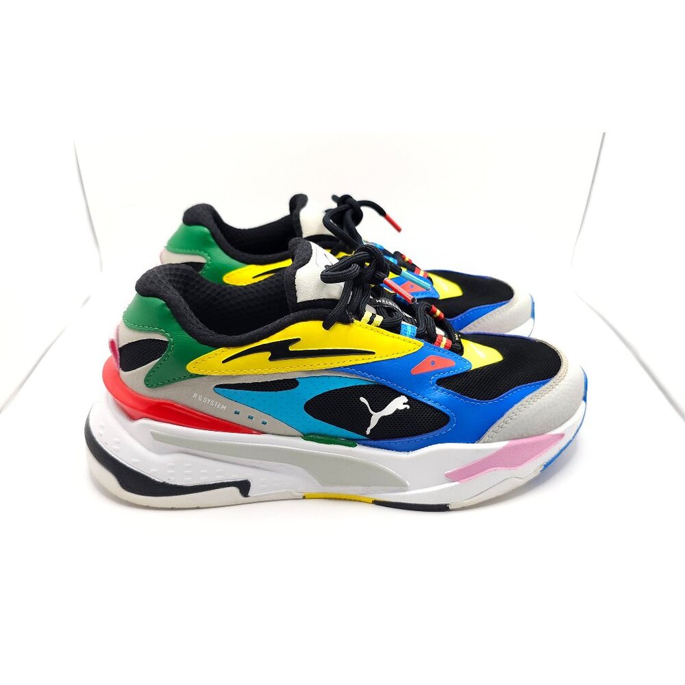 PUMA RS-Fast Colorful Olympics International Flags Running Shoes Size 4 (Unisex)